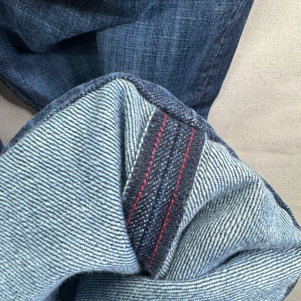 Banana‎ Republic Straight Fit Jeans Mens 38x25 Cropped Dark Wash Classic Denim